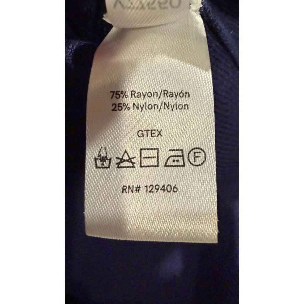 Venus Lace up neck and sleeve Navy blue Knit Sweater Size Large - Picture 6 of 7